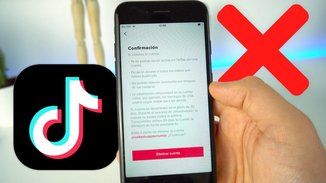 Cómo eliminar una cuenta en TikTok