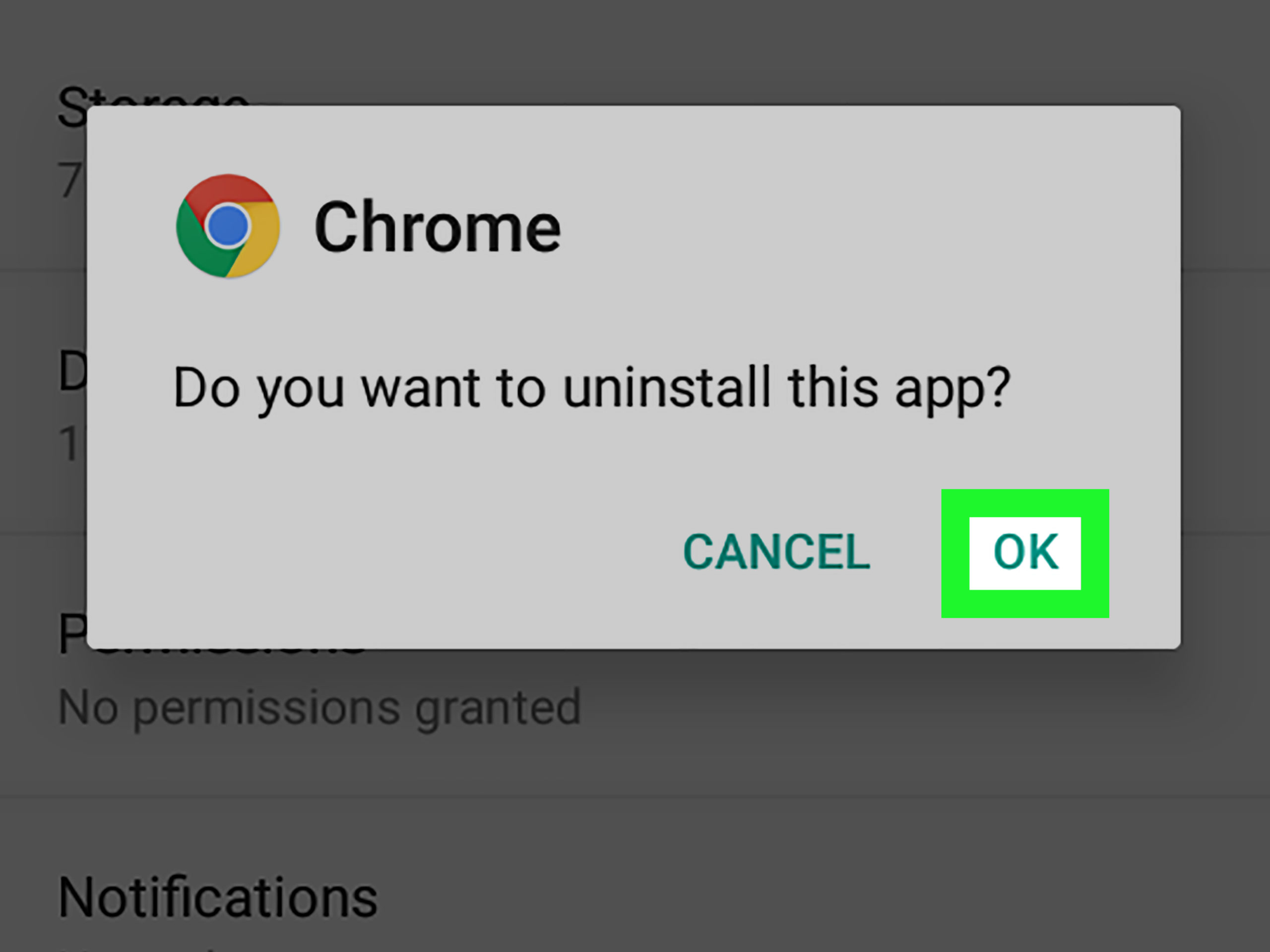 Cómo desinstalar Google Chrome en el móvil