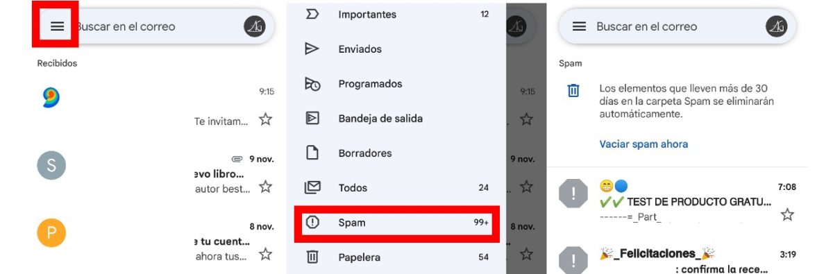 fe considerado Derritiendo ▷ Dónde está el Spam o correo no deseado en Gmail
