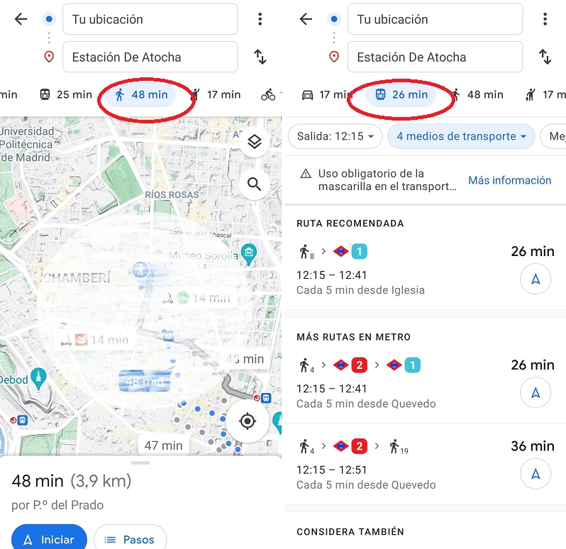 Google Maps Spain how to get there