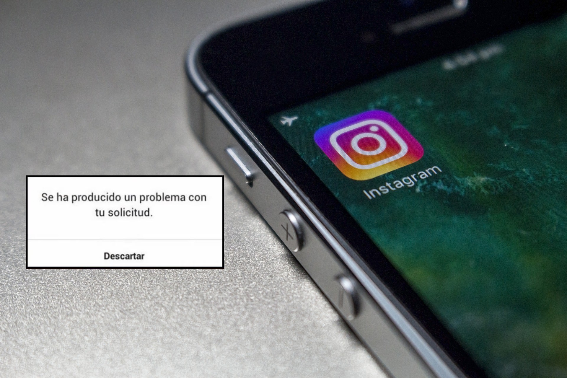 Error en Instagram: no hemos podido completar tu solicitud