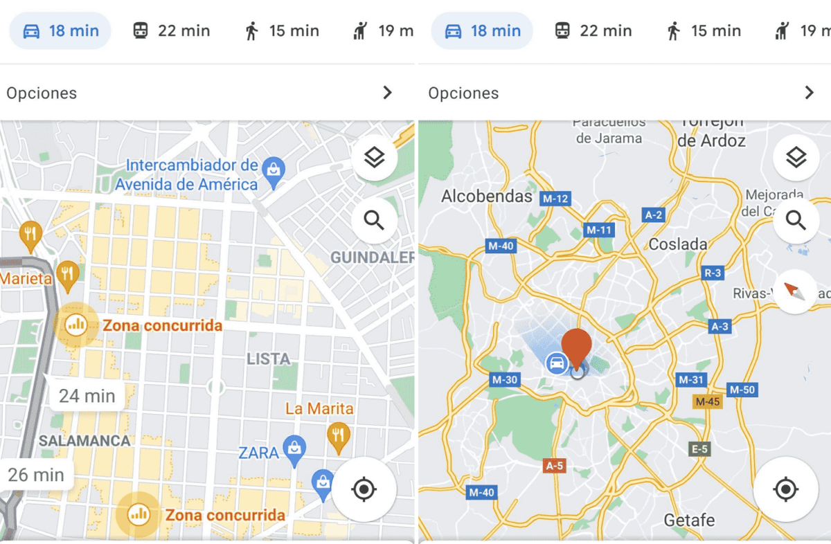 Qué significan las líneas amarillas en Google Maps