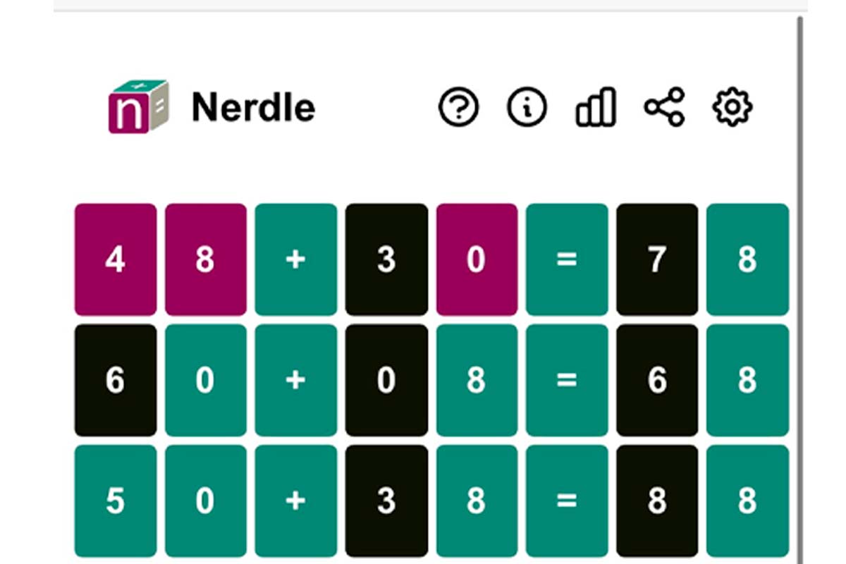 Así es Nerdle, el WORDLE de números y ecuaciones 2