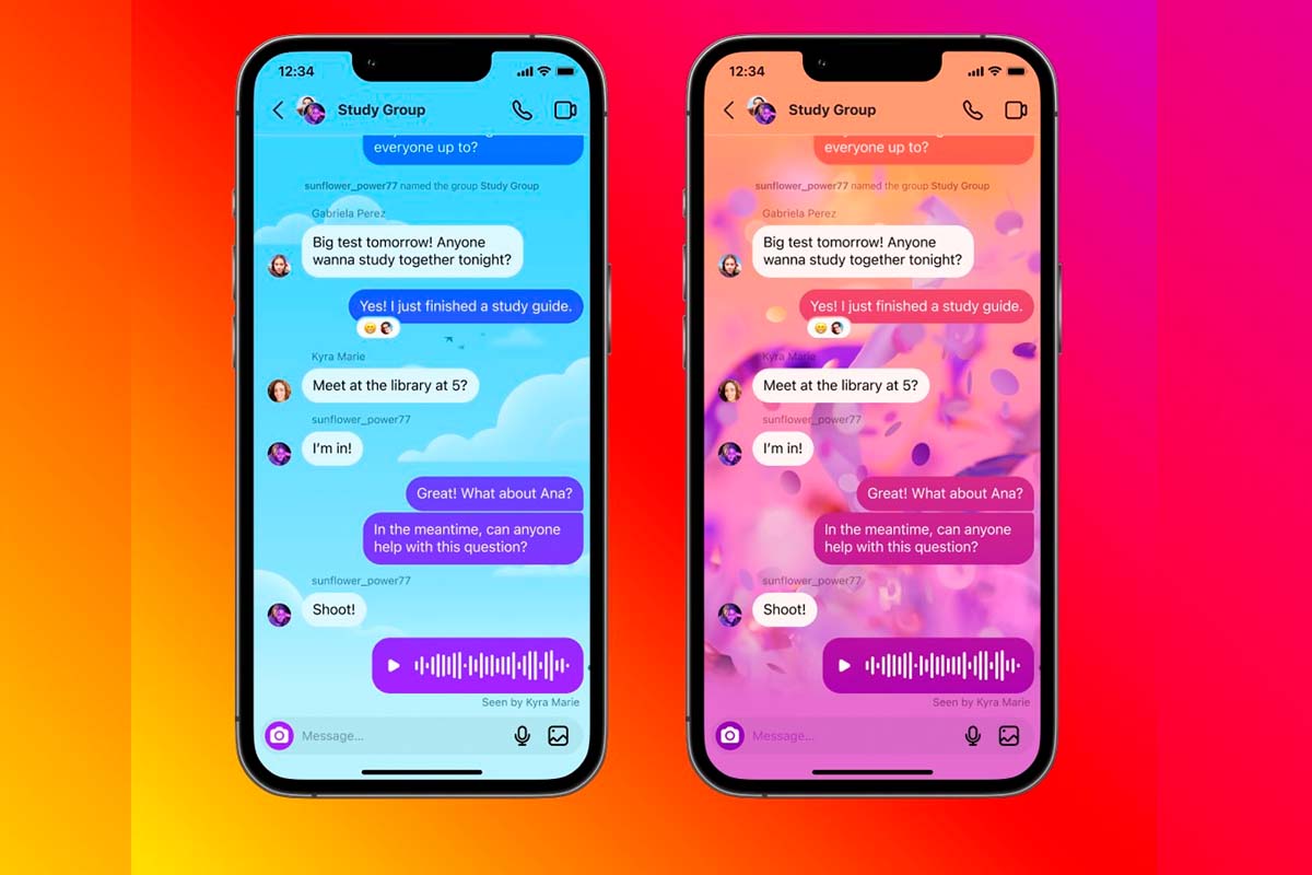 Cómo cambiar el fondo de pantalla en tus chats privados de Instagram 1
