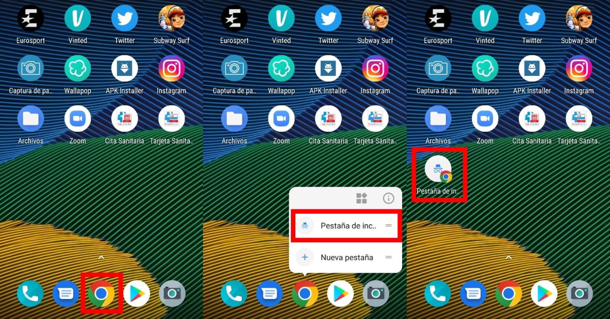 Cómo crear un acceso directo al modo incógnito de Google Chrome en el móvil 1