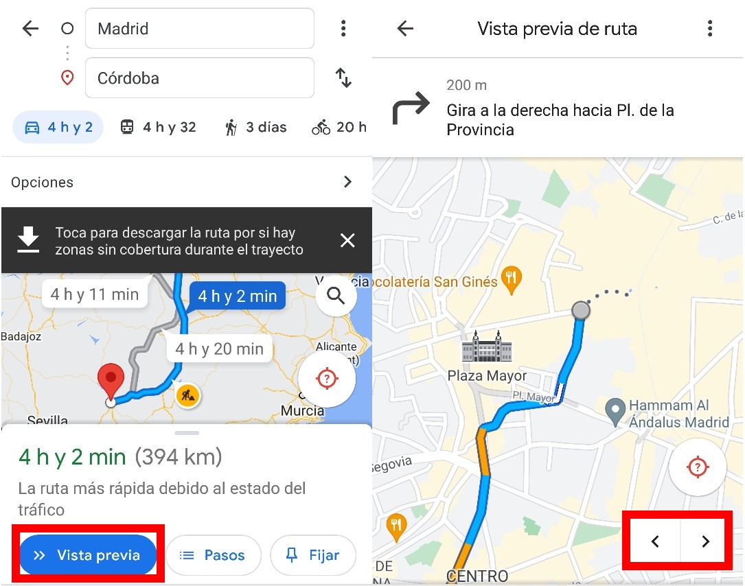 Cómo llegar en Google Maps: todas las opciones 2