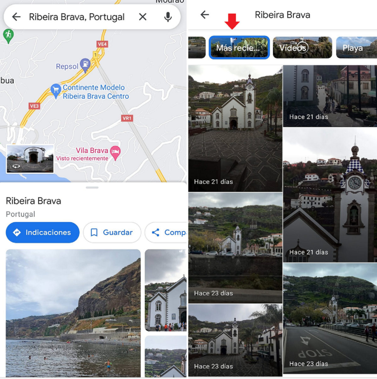 Cómo revisar imágenes antiguas de lugares en Google Maps