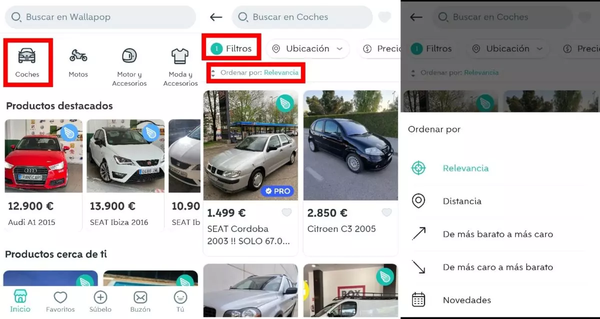 How Wallapop works to find used cars 1