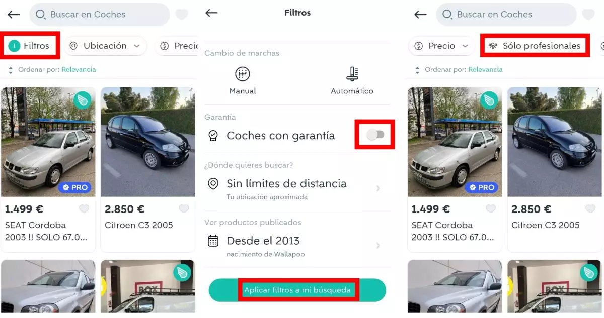 How Wallapop works to find used cars 2
