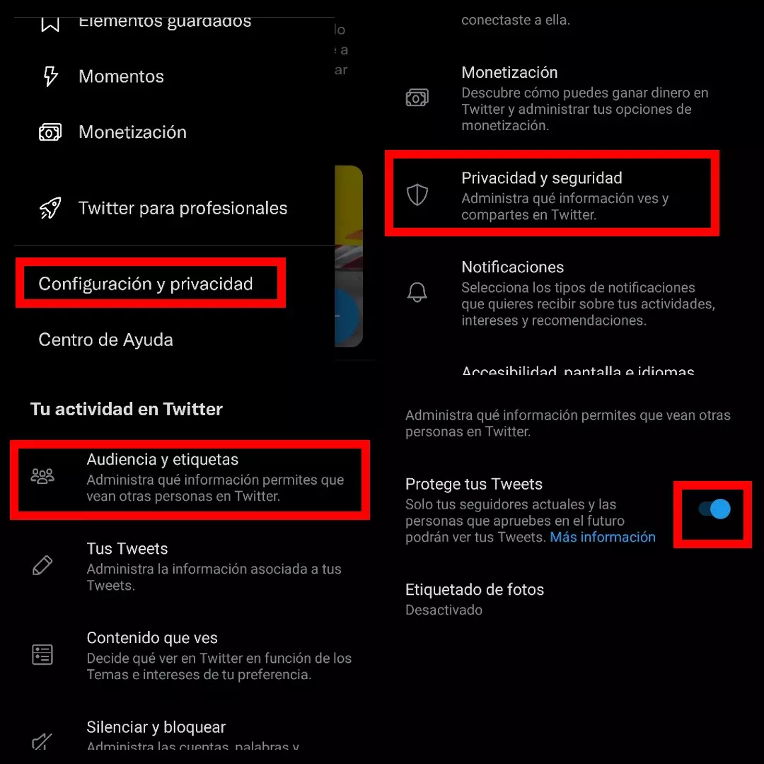 How to put private Twitter account from mobile 1