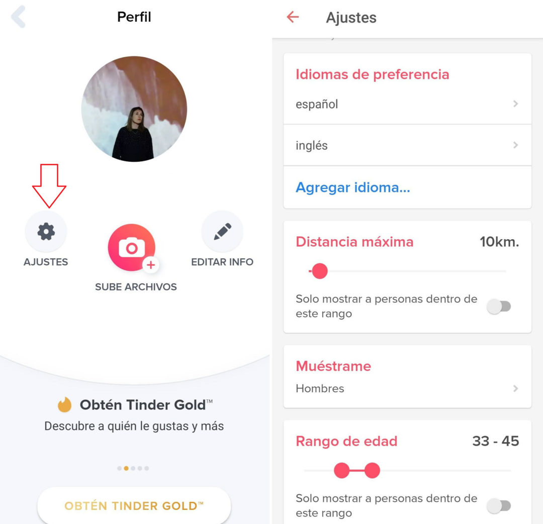 ️ Cómo cambiar las preferencias en el perfil de Tinder