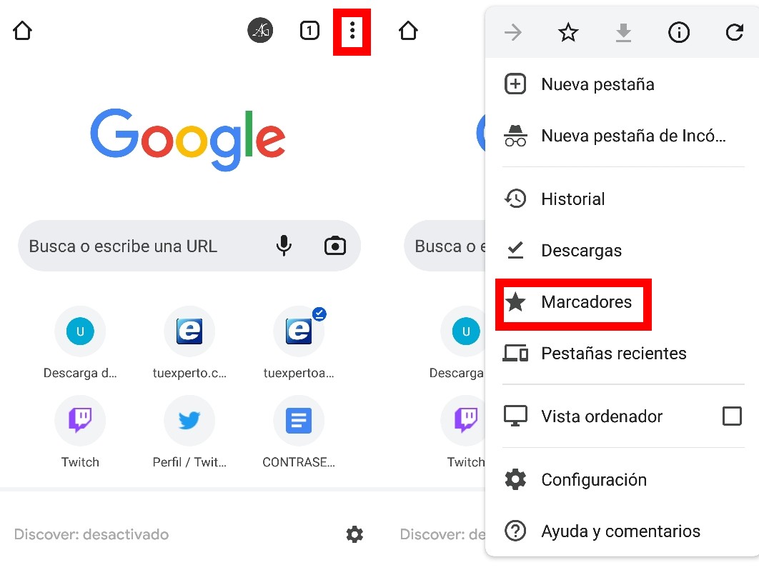 Cómo recuperar los marcadores de Google Chrome en Android 3