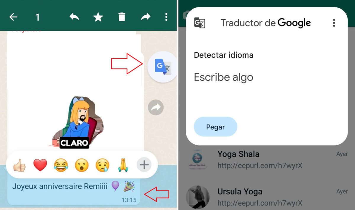 Cómo usar el Traductor de Google directamente en WhatsApp