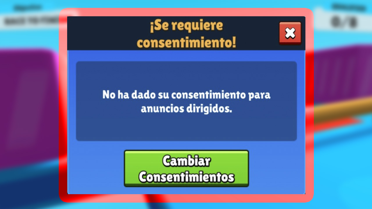 Por qué no me deja ver anuncios en Stumble Guys
