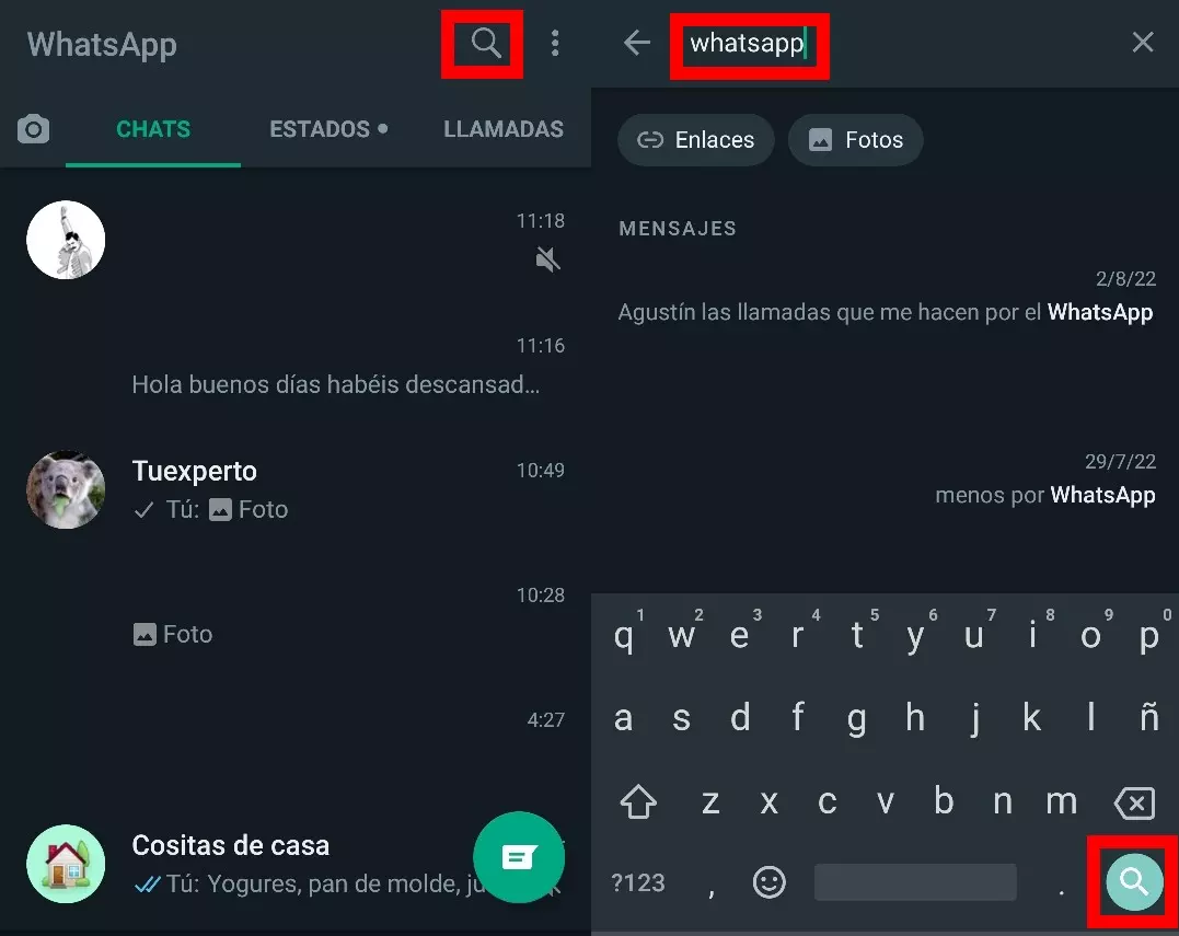 How to search for any WhatsApp chat, photo or audio 1