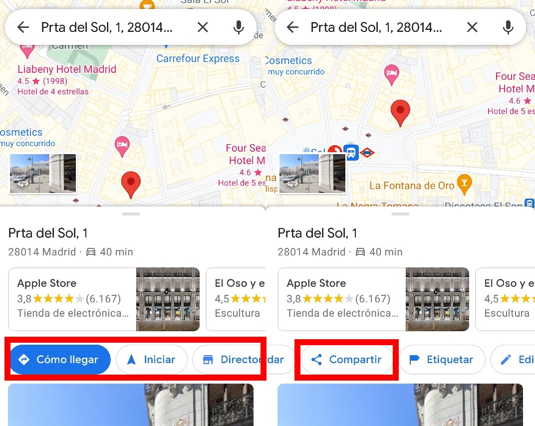 Cómo compartir una ruta personalizada de Google Maps por WhatsApp 4