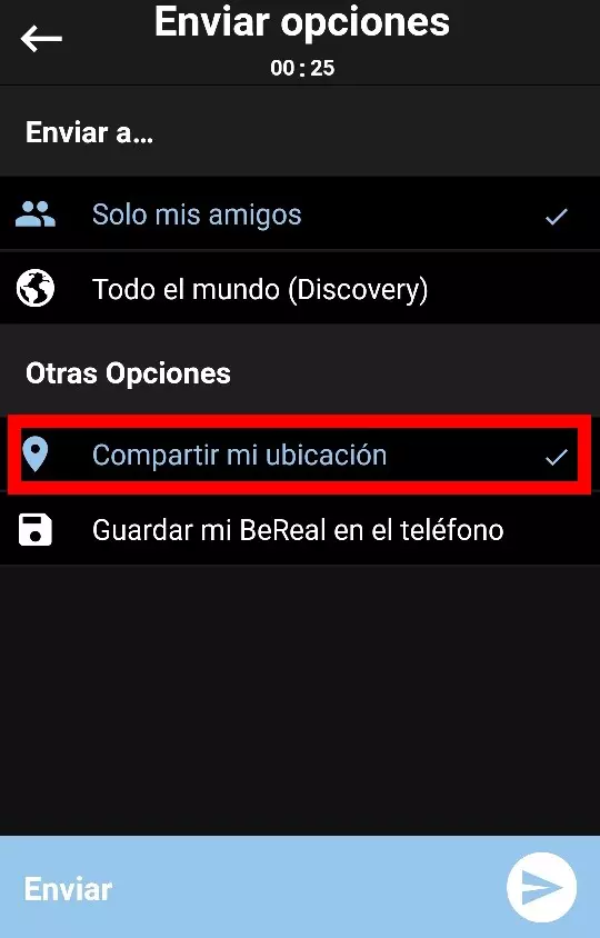 How to put the location in BeReal 1