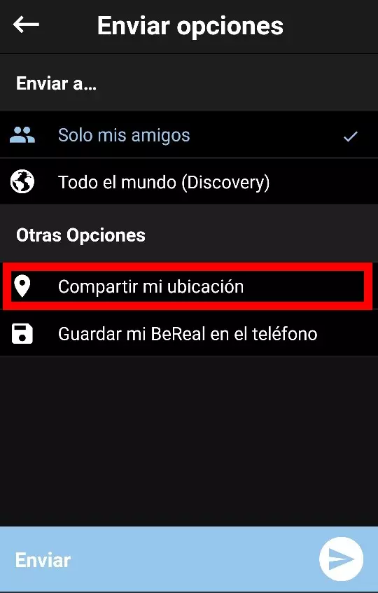 How to put the location in BeReal 2