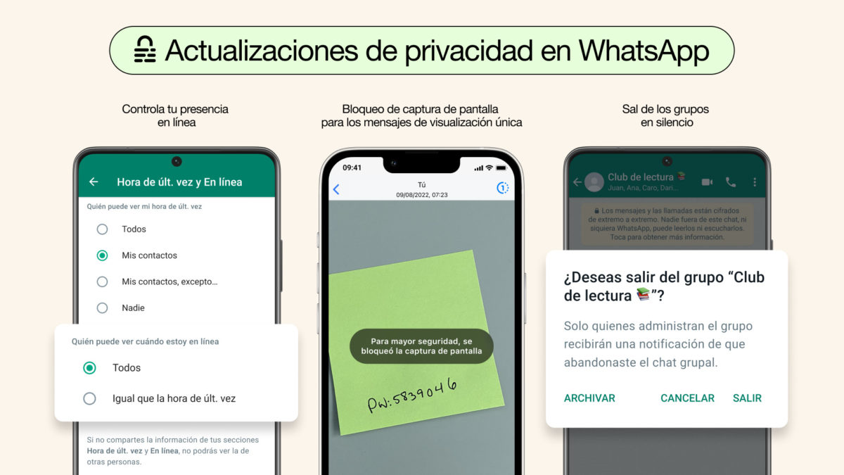 Estas son las nuevas funciones de WhatsApp que reforzarán tu privacidad 1