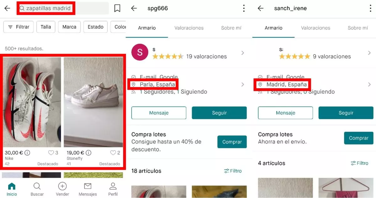 How to search for clothes on Vinted by location 1
