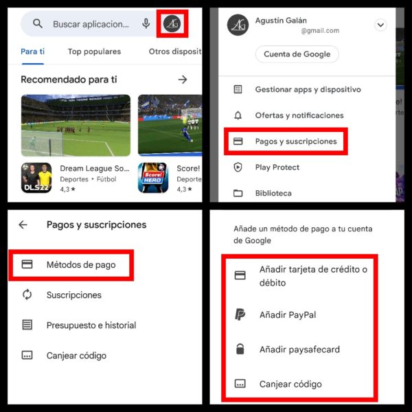 Cómo configurar Google Play Store para realizar compras