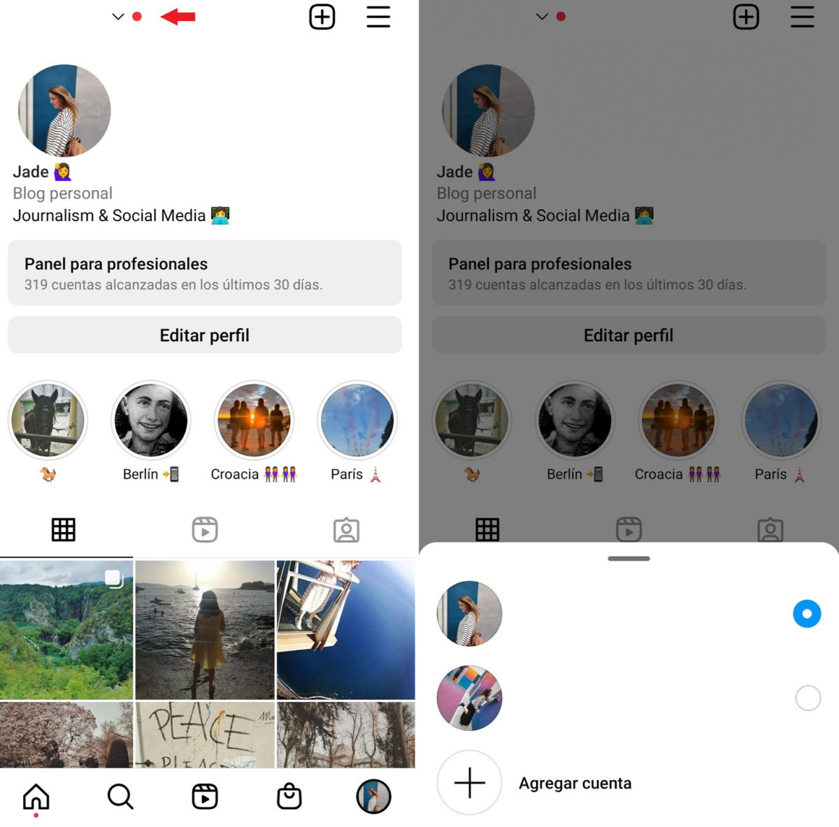 Se pueden tener dos cuentas de Instagram en el mismo teléfono