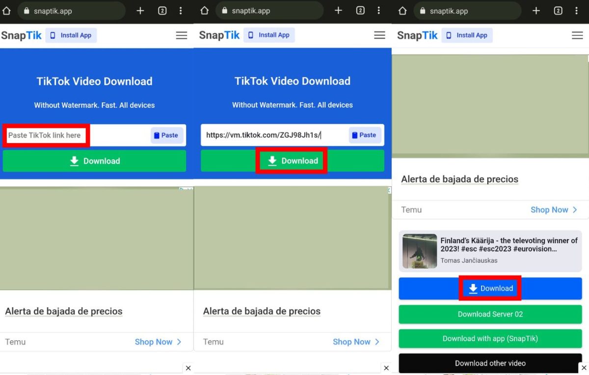 3 formas para descargar vídeos de TikTok sin marca de agua 3
