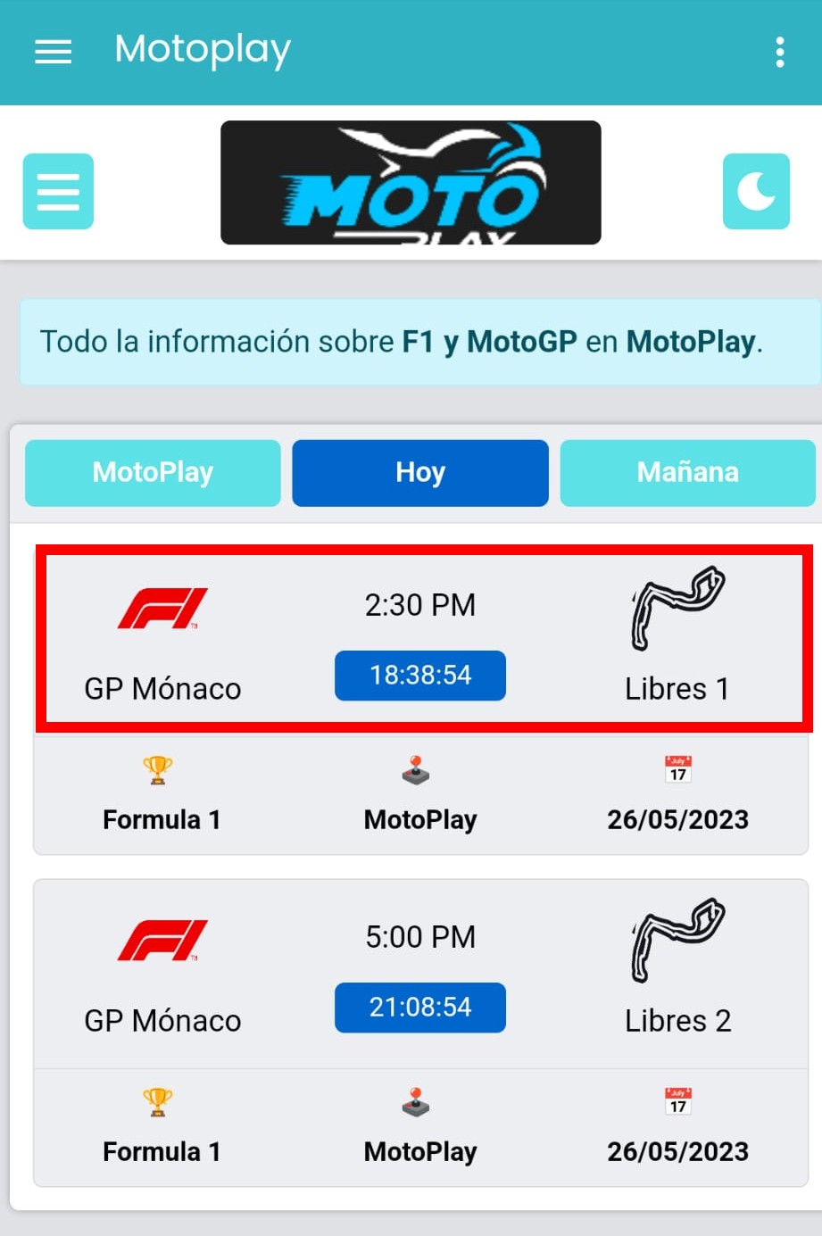 Cómo ver la Fórmula 1 gratis y online en MotoPlay, la alternativa a Motodi 2