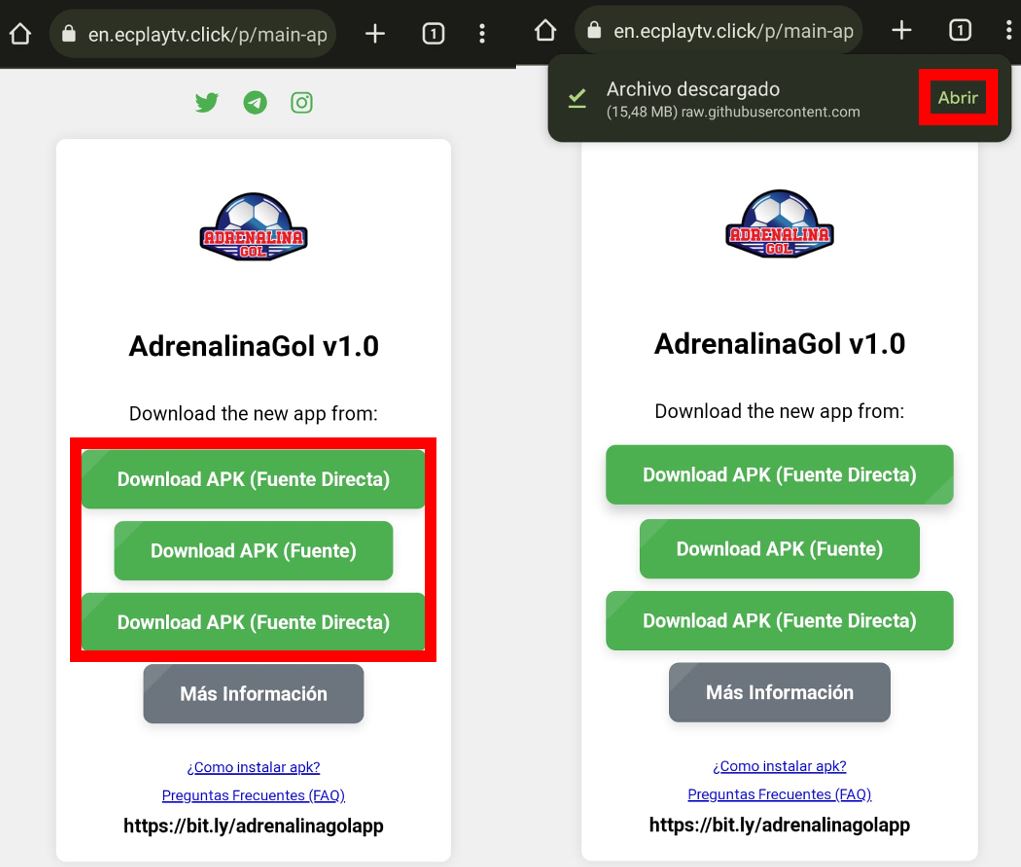 Cómo descargar APK de Adrenalina Gol para Android, iOS y TV gratis 2