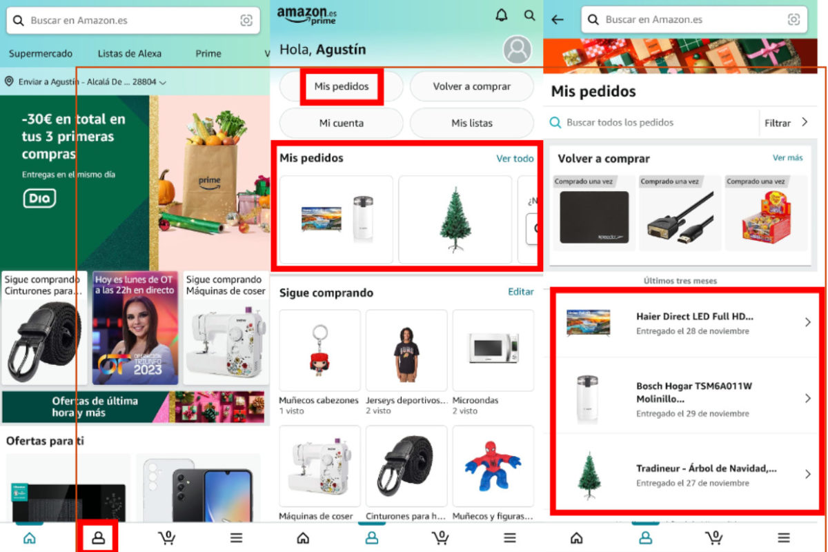 Cómo hacer seguimiento de un paquete en la aplicación de Amazon 1