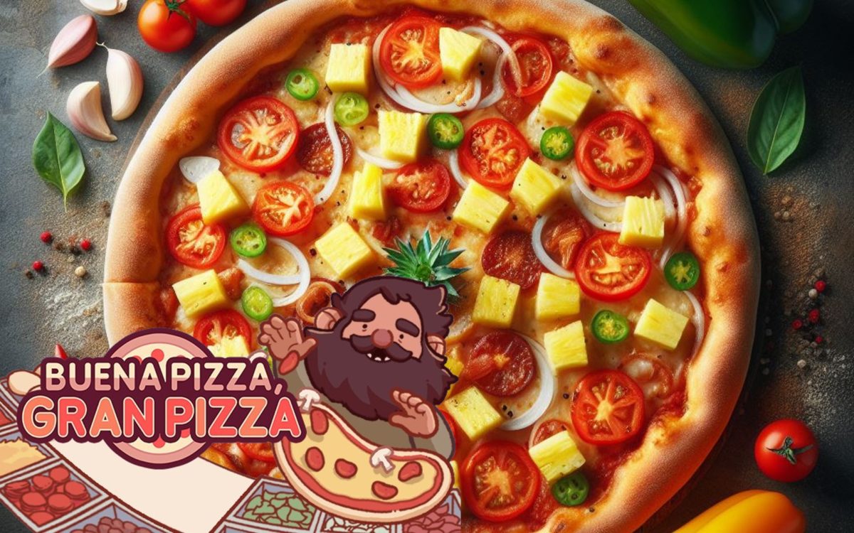 Cuáles son los ingredientes con frutas de Buena Pizza Gran Pizza