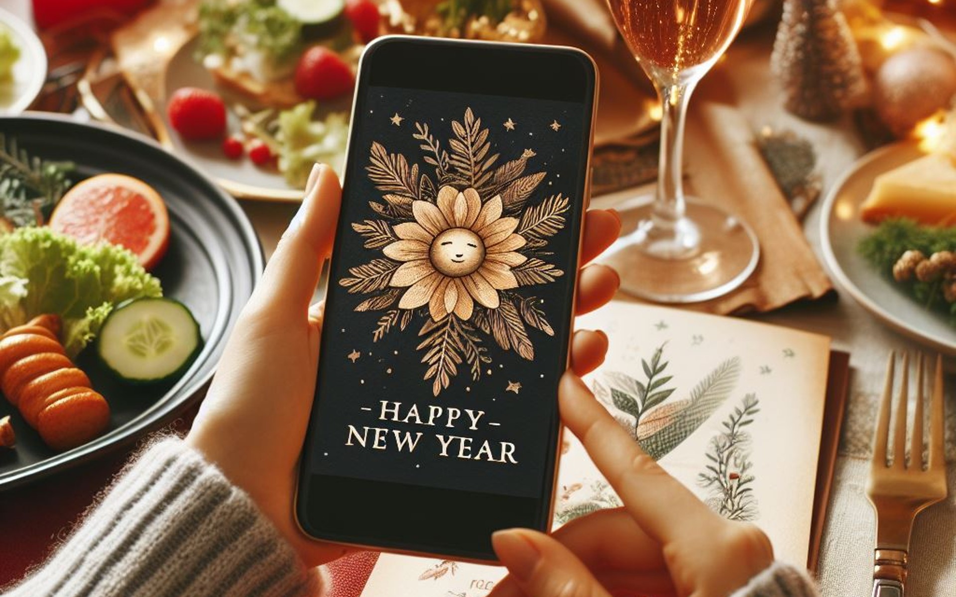 Postales y frases para felicitar la Nochevieja y el Año Nuevo 2024 cómodamente
