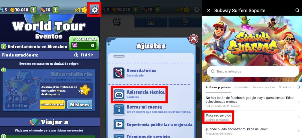 Cómo recuperar mi cuenta de Subway Surfers 1