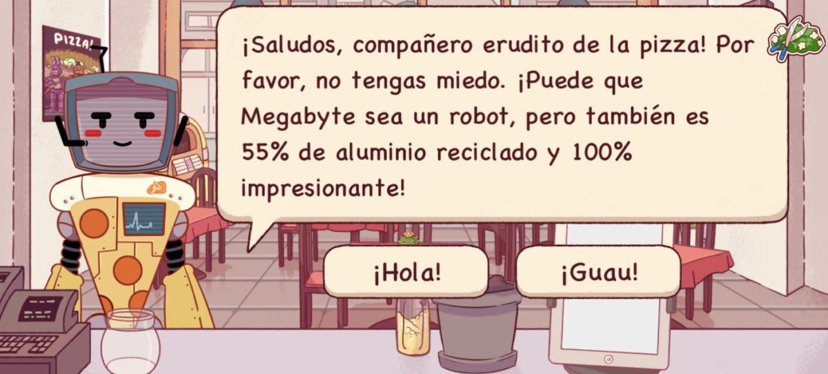 ¿Hay que darle pizza al robot Megabyte de Buena Pizza Gran Pizza?