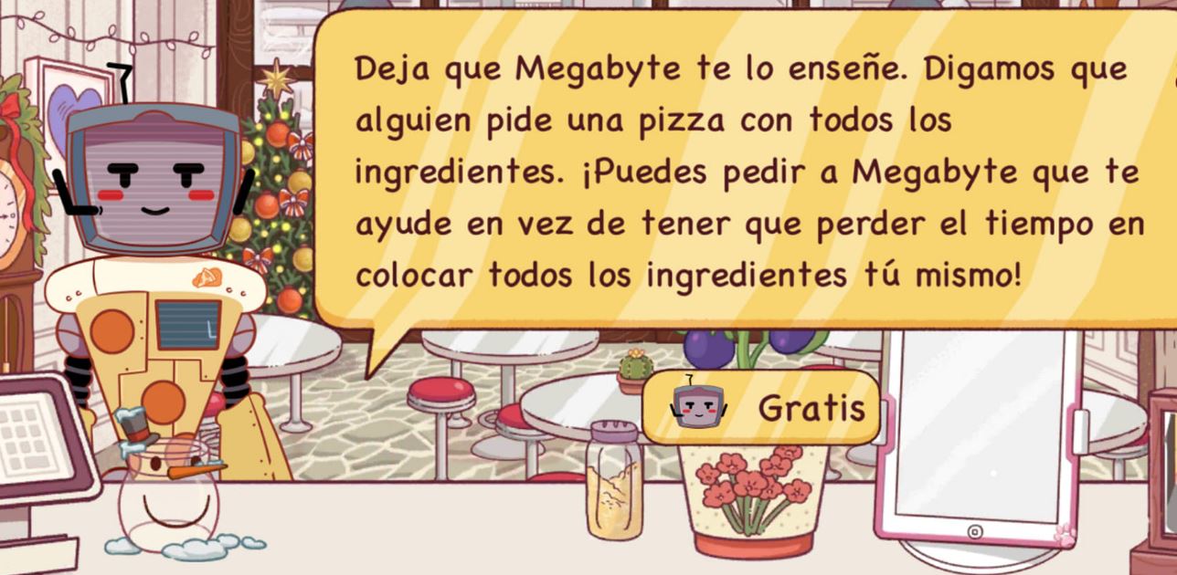 ¿Hay que darle pizza al robot Megabyte de Buena Pizza Gran Pizza?