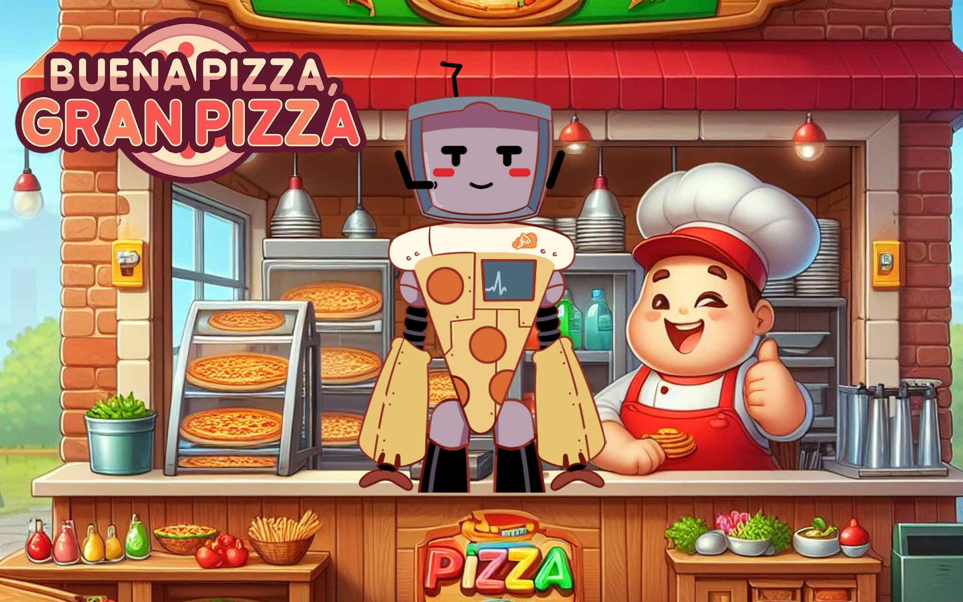¿Hay que darle pizza al robot Megabyte de Buena Pizza Gran Pizza?