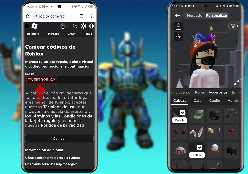 Así puedes canjear los códigos de juguete y de objetos virtuales en Roblox desde el móvil