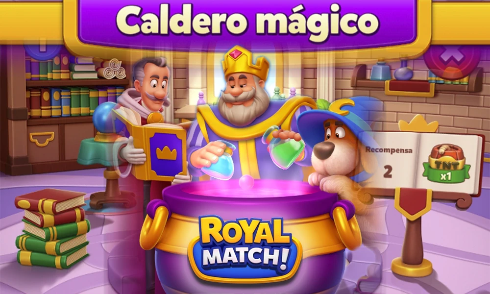 Cómo funcionan las combinaciones del caldero mágico en Royal Match