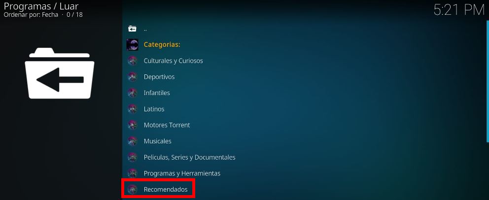 Cristal Azul 3.0.8, ¿es posible ver futbol en este addon de Kodi? 17