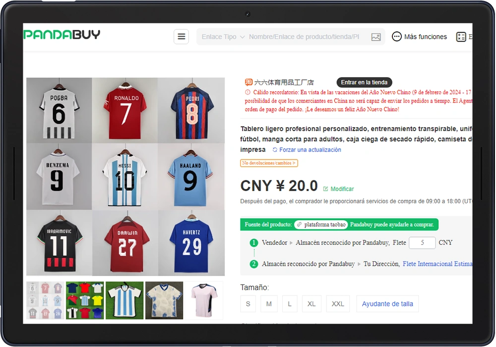 Enlaces directos de Pandabuy para comprar camisetas de fútbol sorpresa