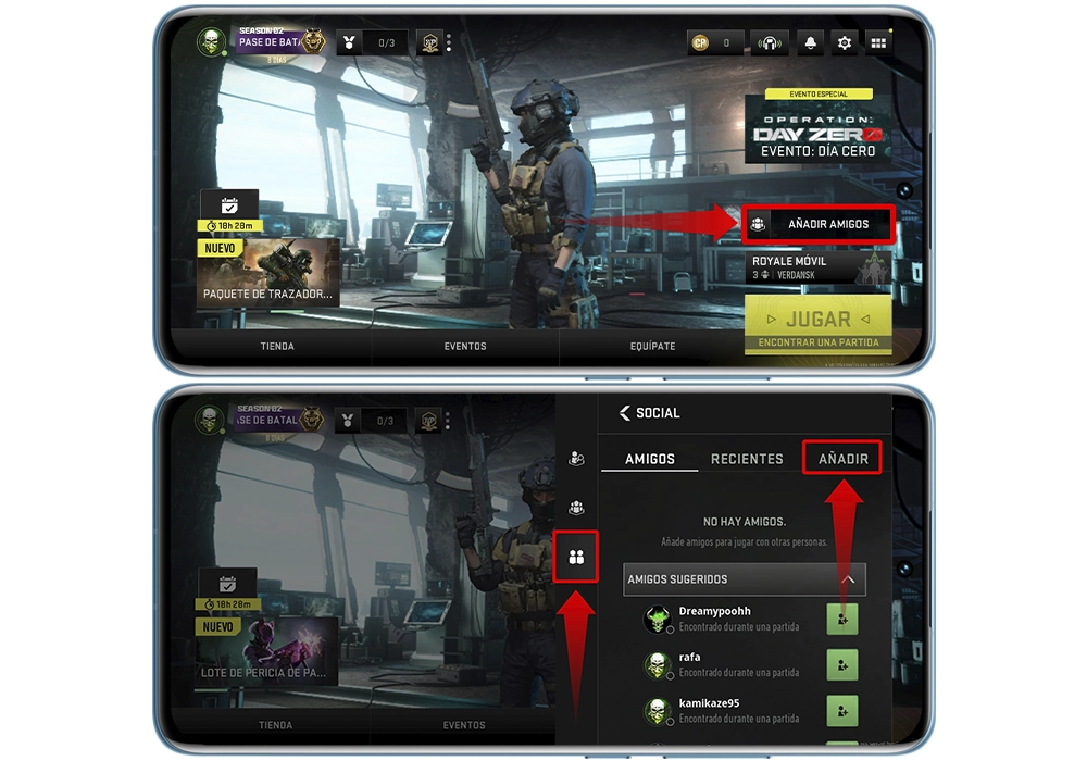 Cómo agregar amigos en COD Warzone Mobile con ID de Activision