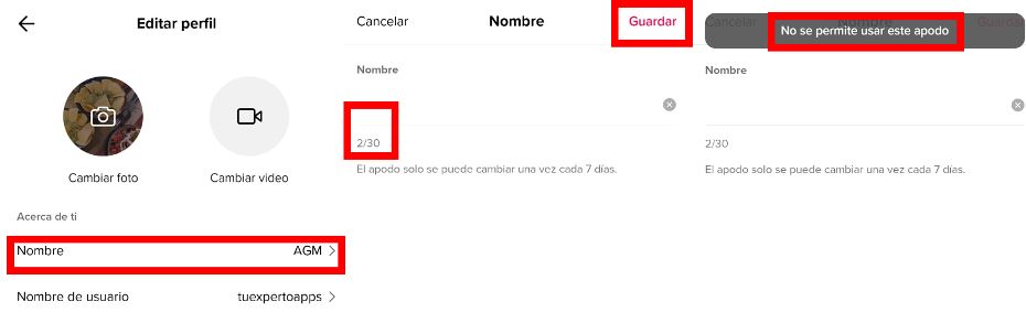 Cómo poner tu nombre invisible en TikTok 2