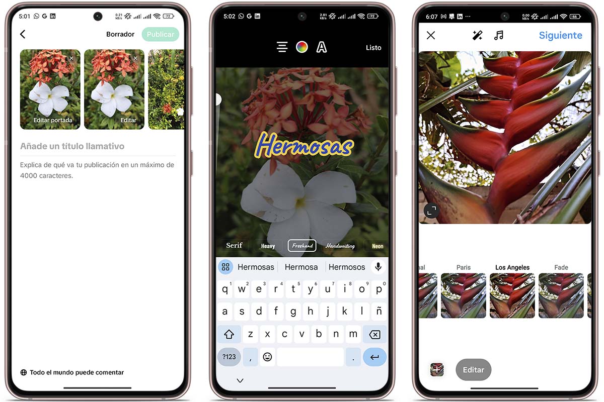 TikTok Notes vs Instagram: herramientas y filtros
