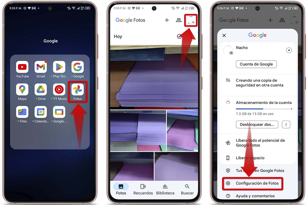 Pasos para evitar que las fotos de WhatsApp se guarden en Google Fotos