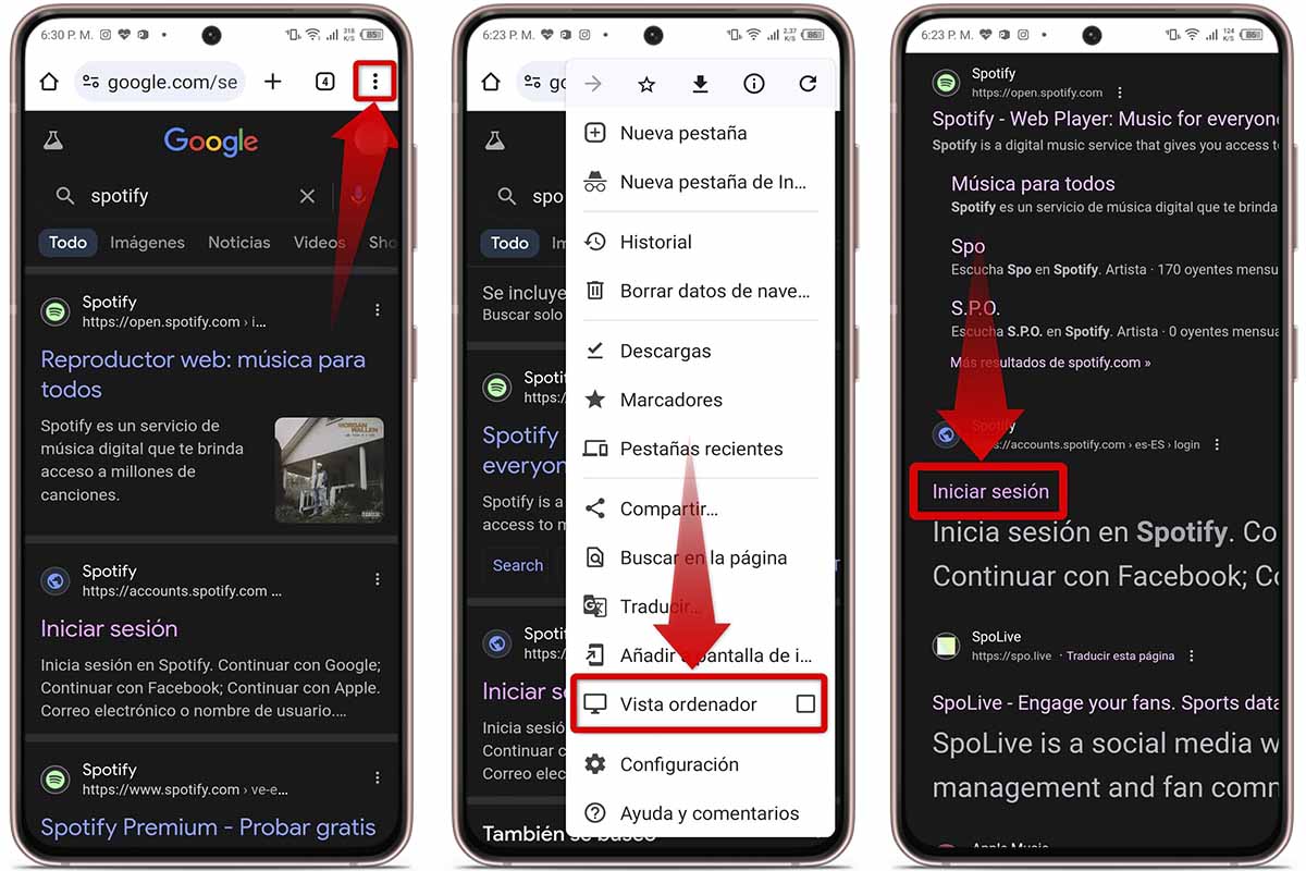 Pasos para recuperar playlists de Spotify desde el móvil