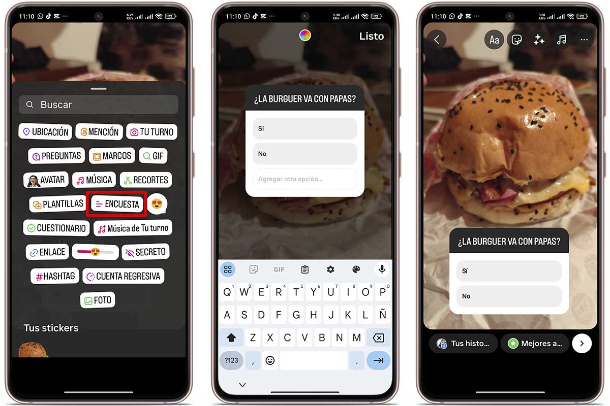 Trucos para aprovechar los stickers de las historias de Instagram: encuestas