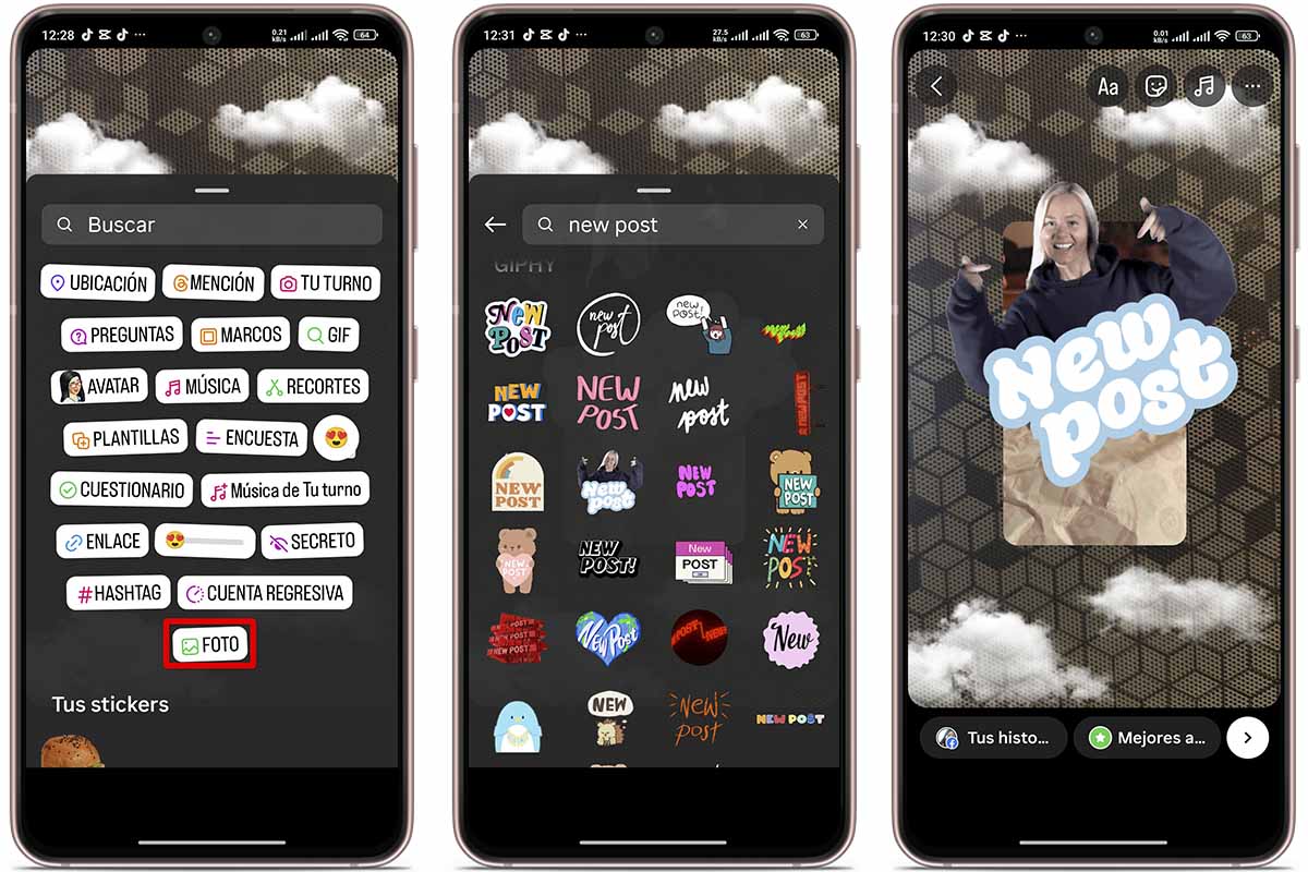 Trucos para aprovechar los stickers de las historias de Instagram: New Post