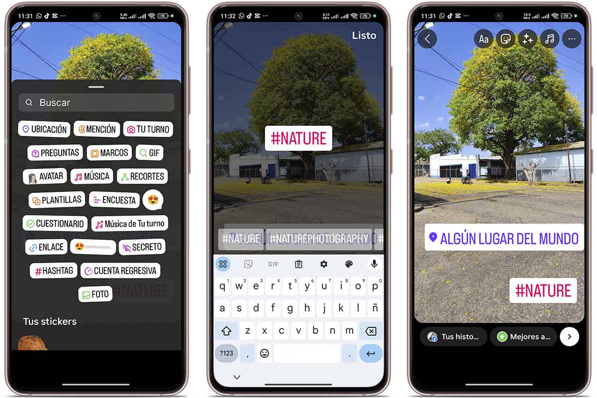 Trucos para aprovechar los stickers de las historias de Instagram: ubicación