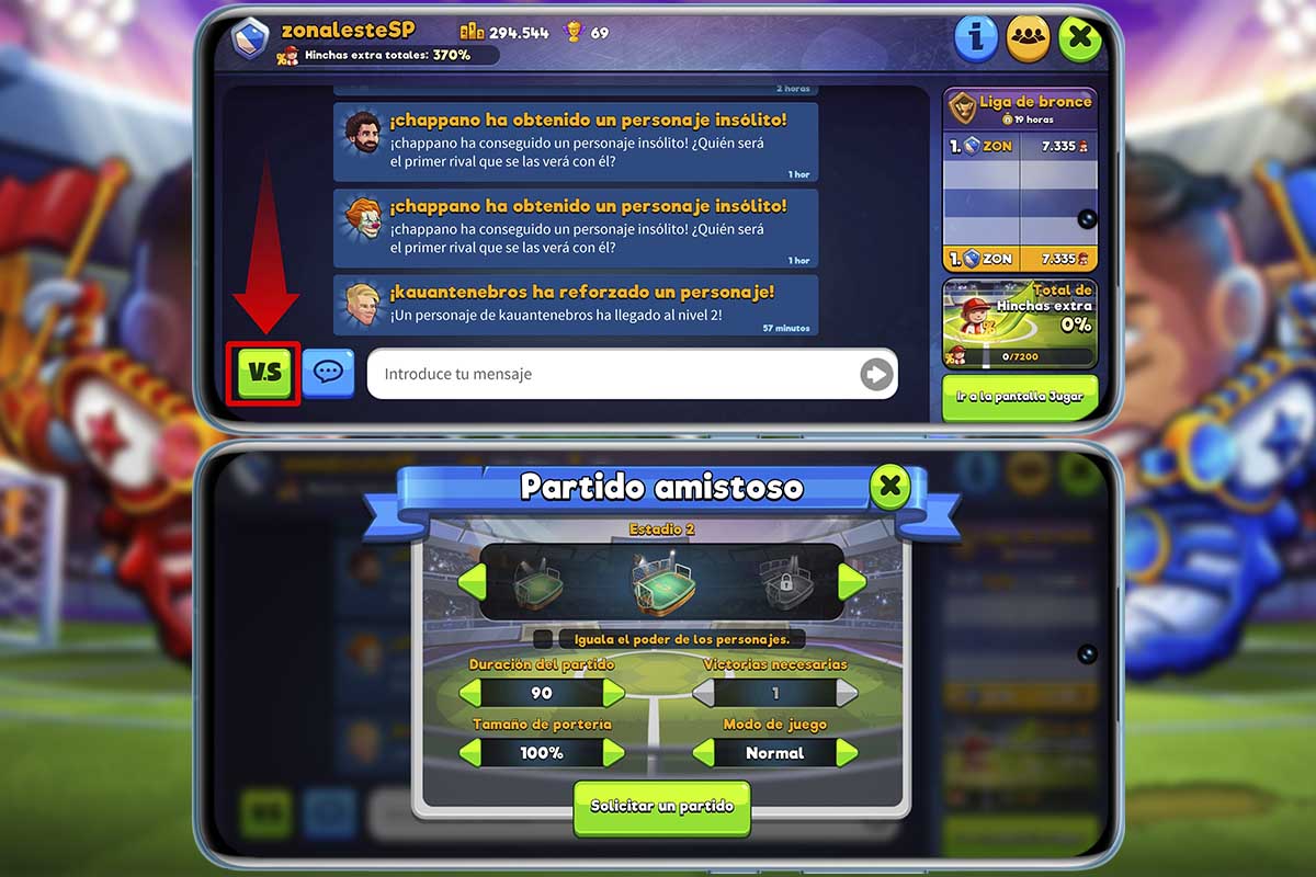 Así puedes invitar a un amigo en Head Ball 2 a un partido amistoso