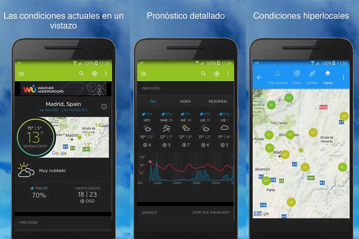 Apps para saber si va a llover: Weather Underground